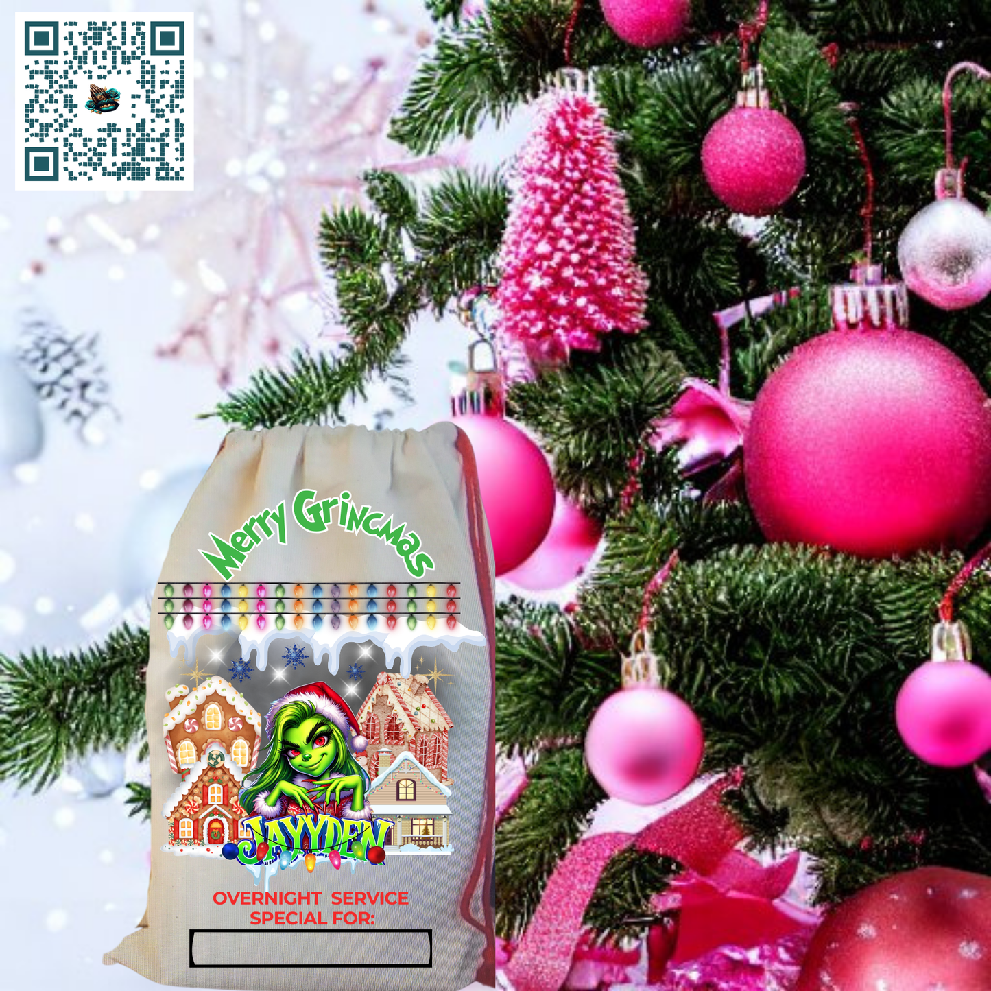 Custom Merry Grinchmas Sack