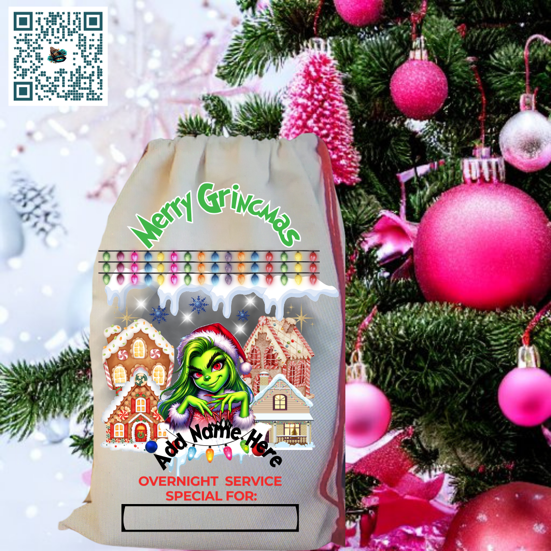 Custom Merry Grinchmas Sack